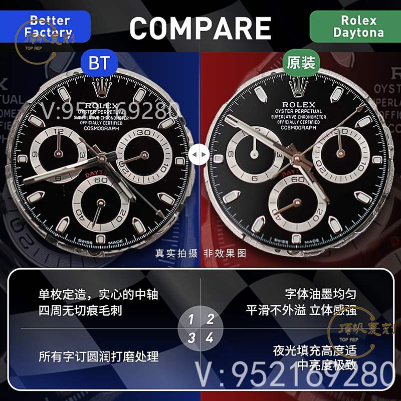 BT廠勞力士4130機芯迪通拿對比正品怎么樣,還值得買嗎-復刻表