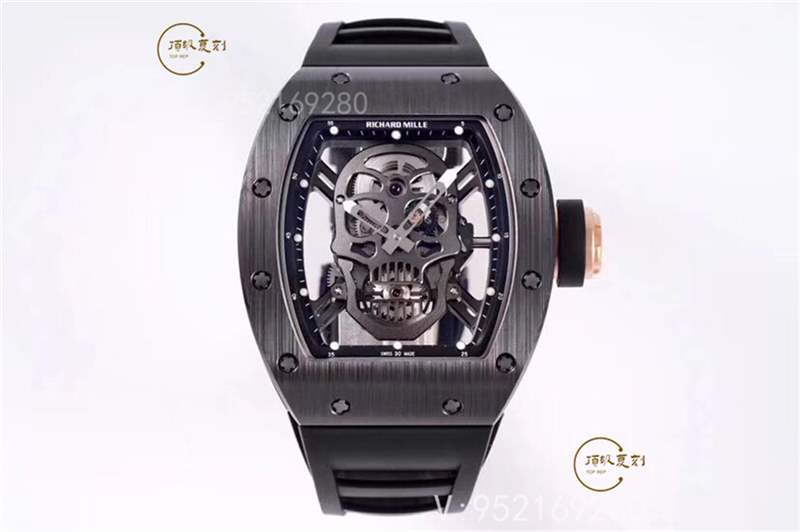 ZF廠理查德米勒RM052骷髏頭黑陶瓷復刻做工評測-復刻表