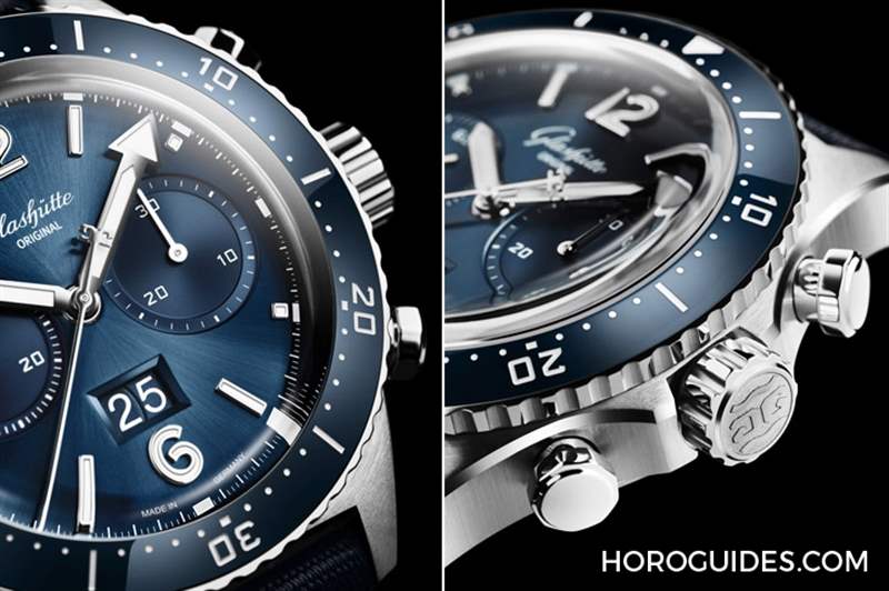藍(lán)面、藍(lán)陶瓷圈打頭陣! Glashütte Original SeaQ系列首次搭載計時功能-復(fù)刻表
