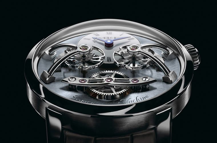 MB&F LM2雙擺輪手表改用鈀金表殼搭海藍色面盤限量再出擊-復刻表
