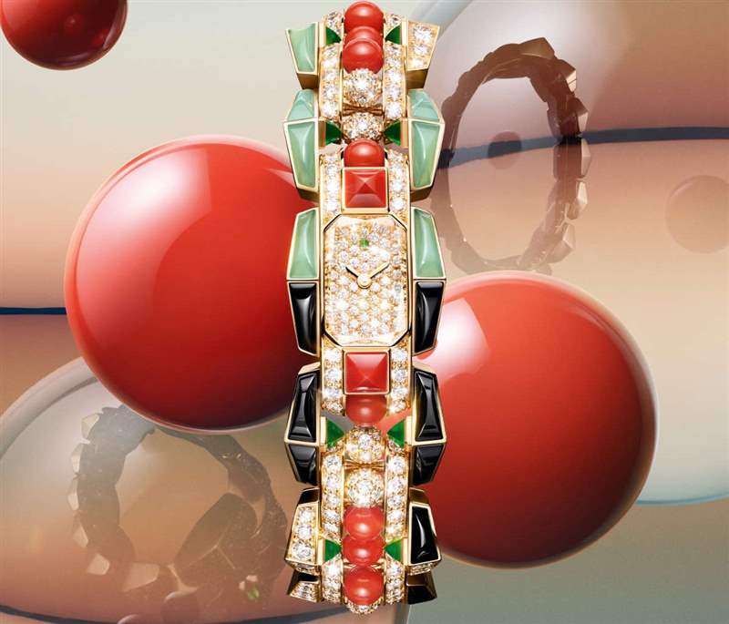 Cartier推出5枚Mécabille高級(jí)珠寶腕表:寶石滾珠與方釘元素-復(fù)刻表